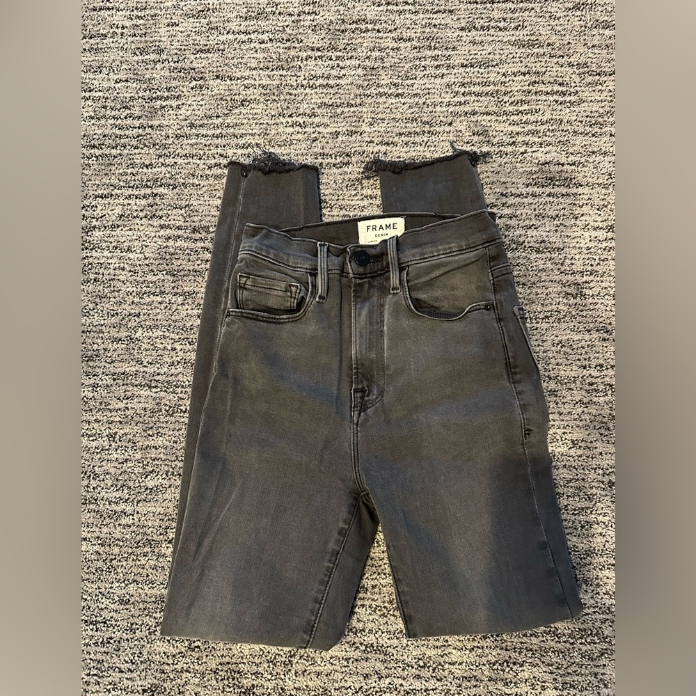 Frame Denim High-Waisted Gray Jeans